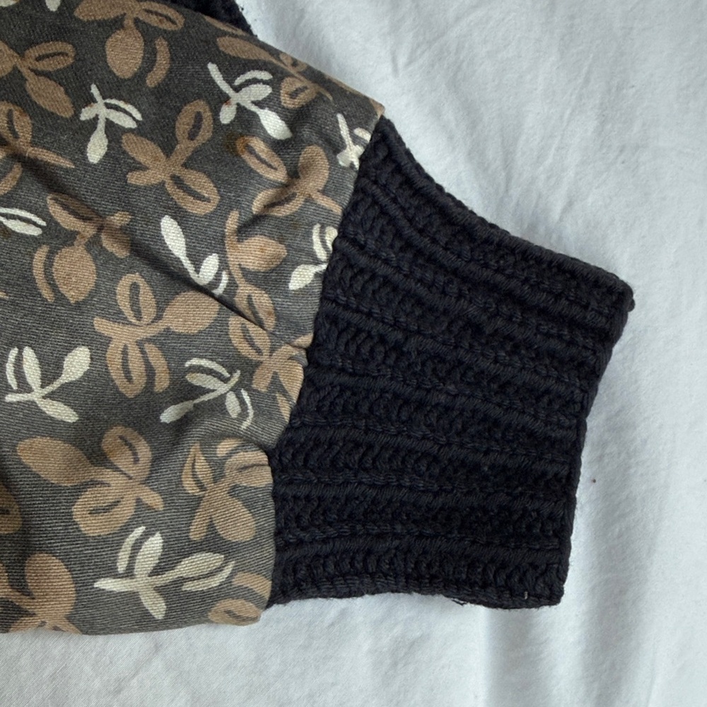 Patchwork Pullover With Mixed Patterns - image 7
